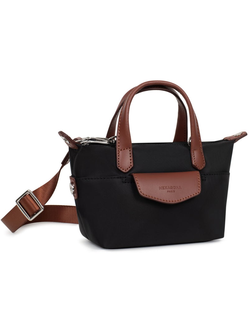 Sac cabas porté main  Mini POP Noir Marron - Kiabi