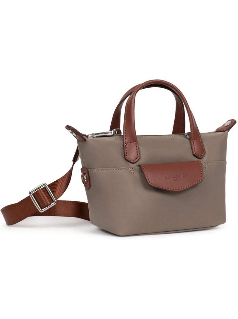 Sac cabas porté main  Mini POP Taupe - Kiabi