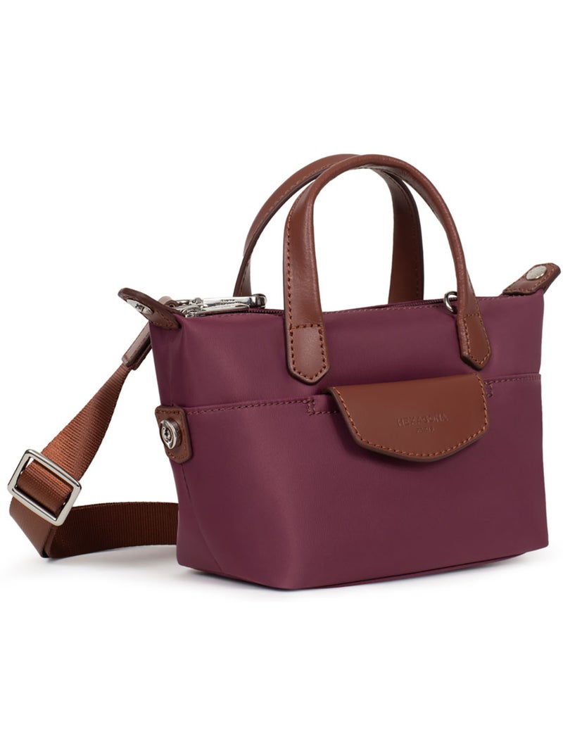 Sac cabas porté main  Mini POP Violet prune - Kiabi