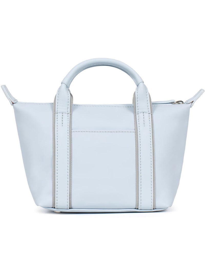 Sac cabas porté main  Mini TARA Bleu ciel - Kiabi