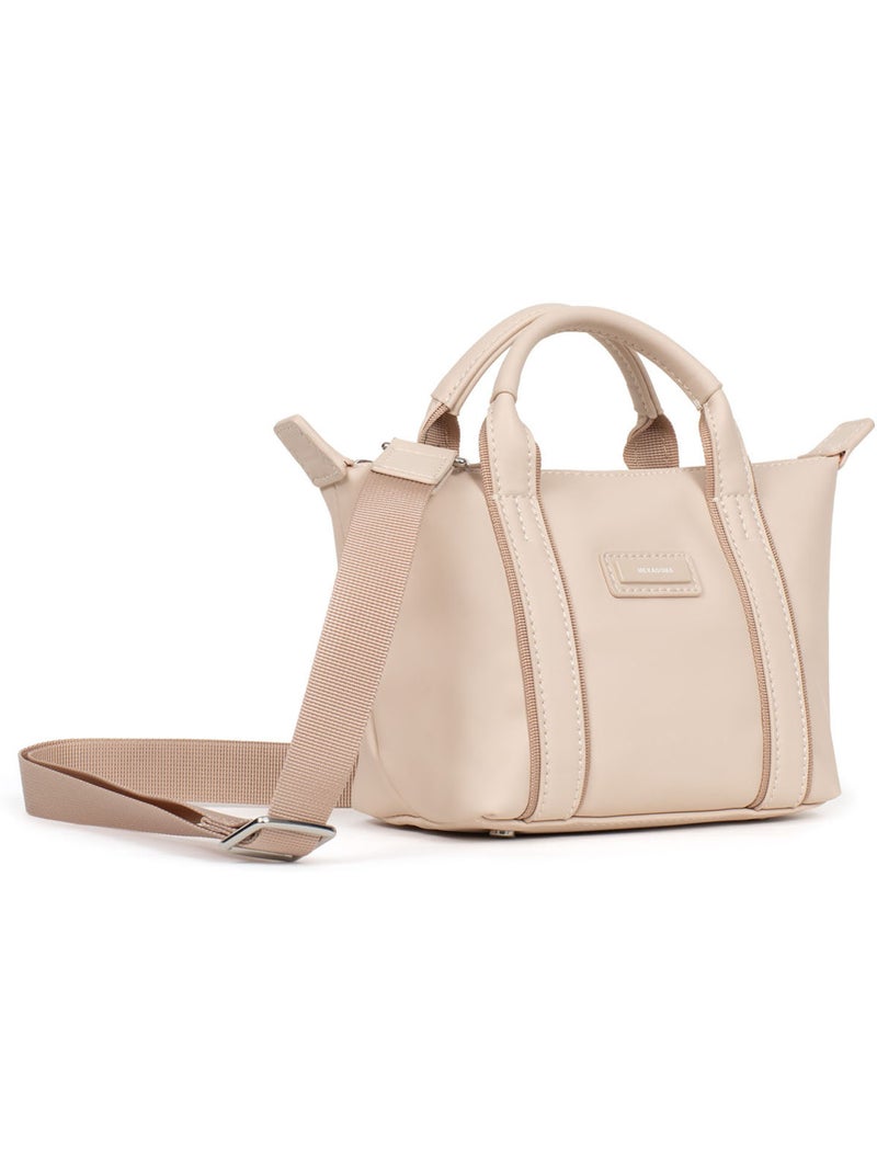 Sac cabas porté main  Mini TARA Ivoire - Kiabi