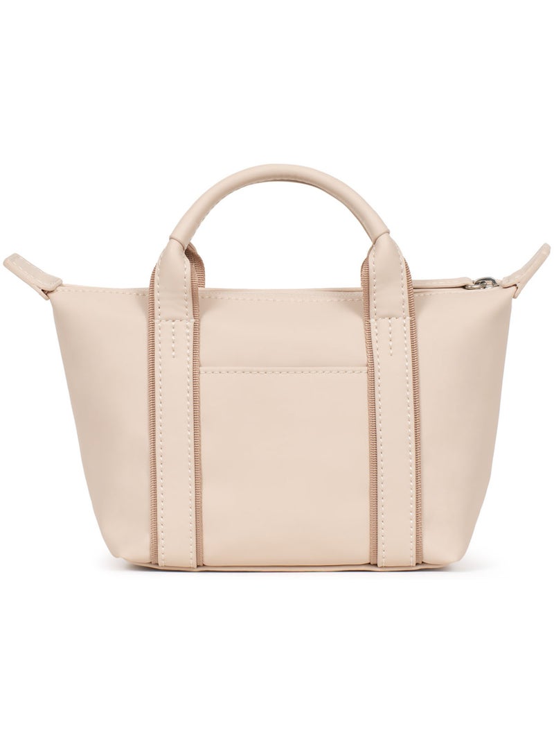 Sac cabas porté main  Mini TARA Ivoire - Kiabi