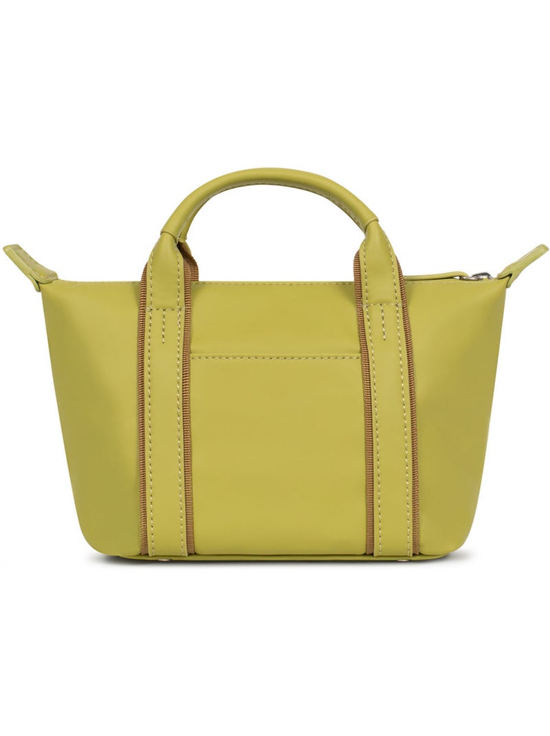 Sac cabas porté main  Mini TARA Vert anis - Kiabi
