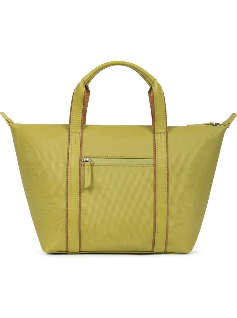 Sac cabas porté main  Moyen JOYCE Vert anis - Kiabi