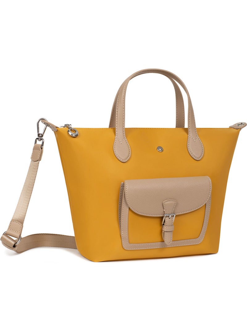 Sac cabas porté main  Moyen KIANA Jaune - Kiabi