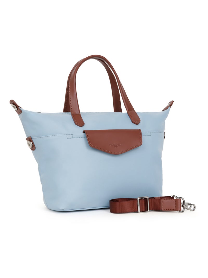 Sac cabas porté main  Moyen POP Bleu ciel - Kiabi