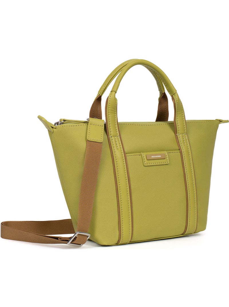 Sac cabas porté main  Petit JOYCE Vert anis - Kiabi
