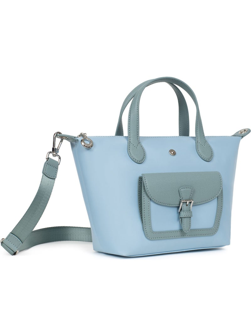 Sac cabas porté main  Petit KIANA Bleu ciel - Kiabi