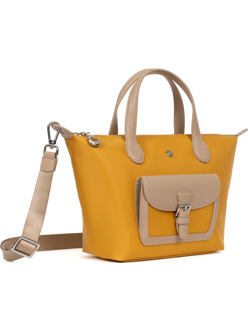 Sac cabas porté main  Petit KIANA Jaune - Kiabi