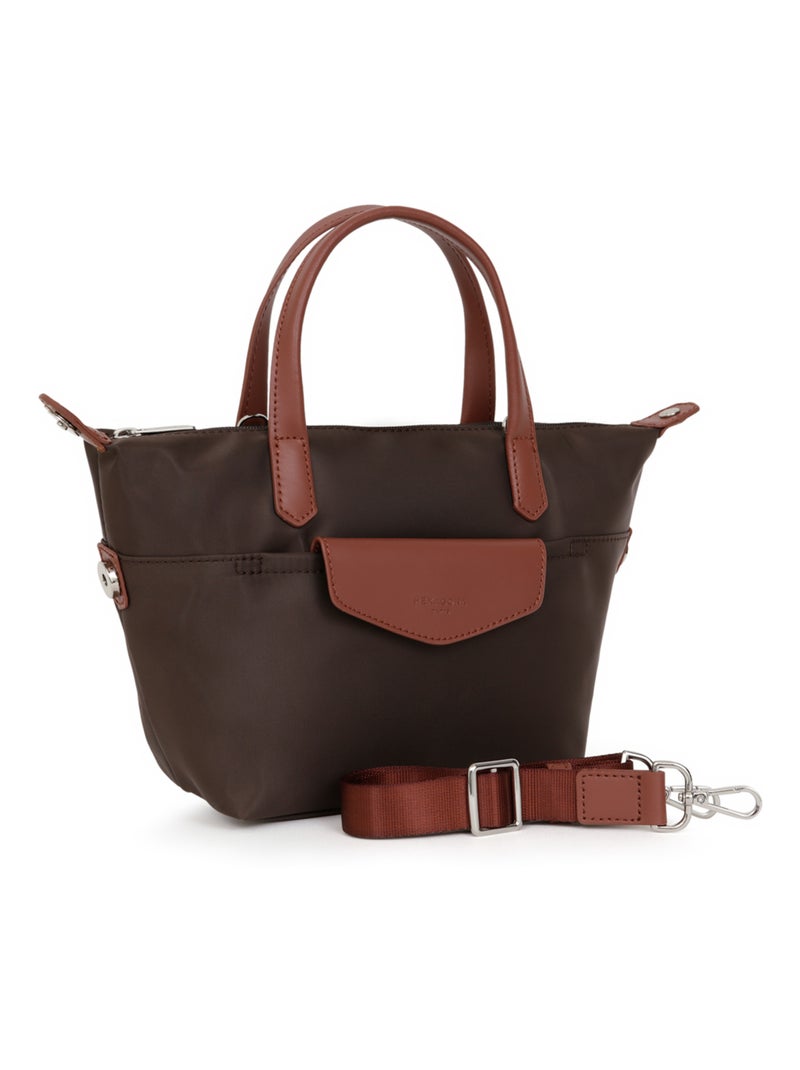 Sac cabas porté main  Petit POP Marron foncé - Kiabi