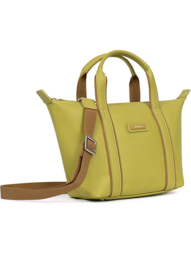 Sac cabas porté main  Petit TARA Vert anis - Kiabi