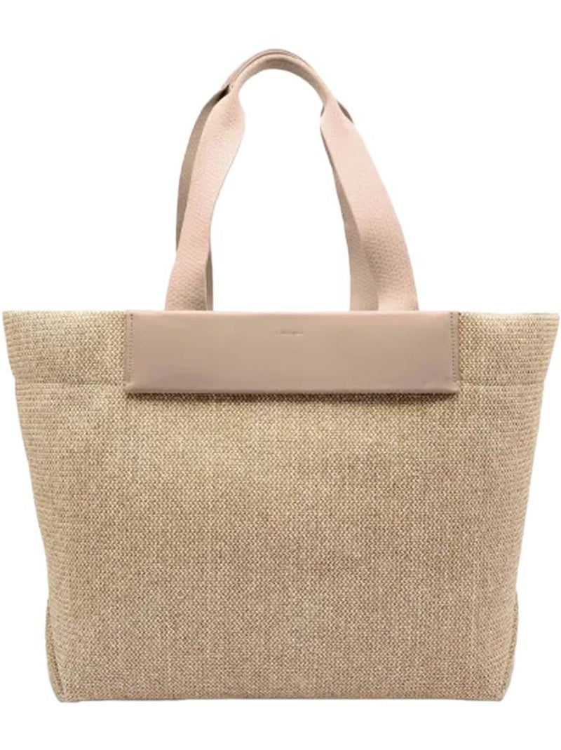 Sac Cabas Raphia Femme Calvin Klein Jeans Beige - Kiabi