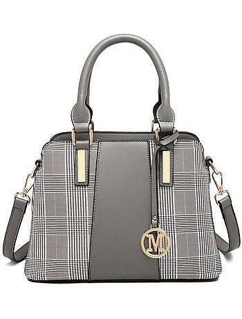 Sac cabas simili cuir logo m 28x21x13 cm - miss lulu