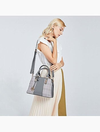 Sac cabas simili cuir logo m 28x21x13 cm - miss lulu