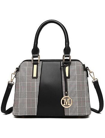 Sac cabas simili cuir logo m 28x21x13 cm - miss lulu