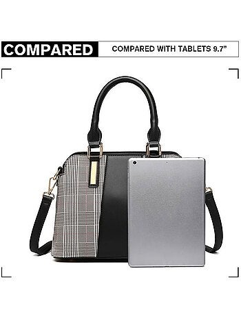 Sac cabas simili cuir logo m 28x21x13 cm - miss lulu
