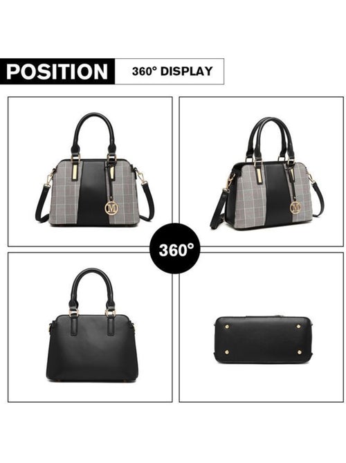 Sac cabas simili cuir logo m 28x21x13 cm - miss lulu - Kiabi Sac cabas simili cuir logo m 28x21x13 cm - miss lulu - Kiabi