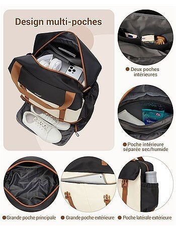 Sac cabine 40x30x20 cm compartiment chaussures - kono