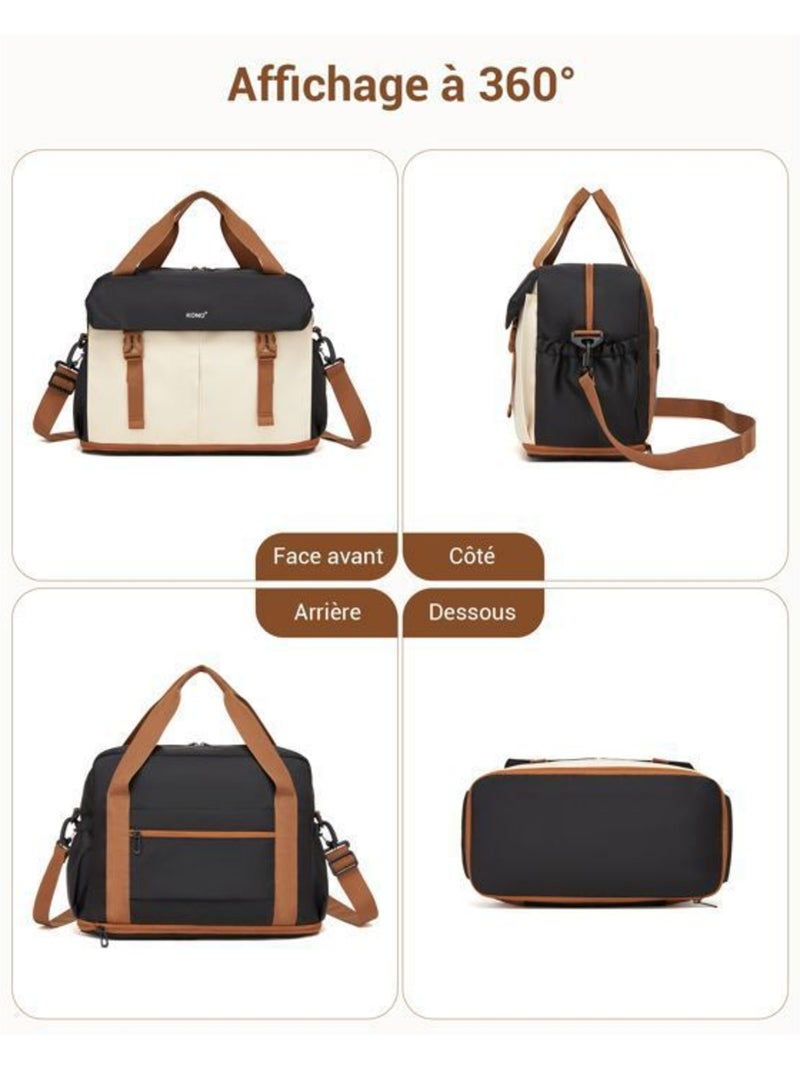 Sac cabine 40x30x20 cm compartiment chaussures - kono Beige - Kiabi
