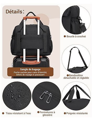Sac cabine 40x30x20 cm compartiment chaussures - kono
