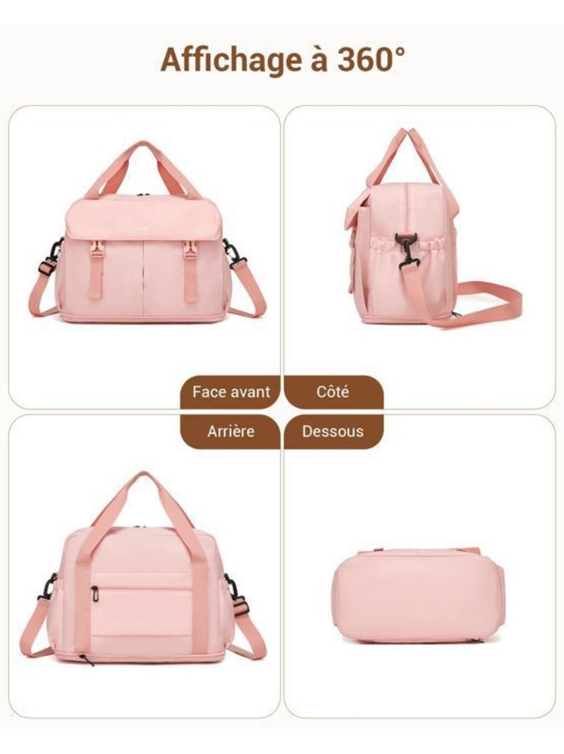 Sac cabine 40x30x20 cm compartiment chaussures - kono Rose - Kiabi