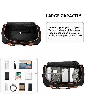 Sac cabine fourre-tout 40x20x25 cm 20 l bandoulière - kono