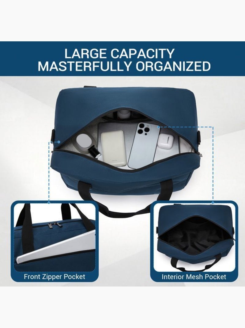 Sac cabine pliable 40x30x20 cm 24 l bandoulière 0,5 kg - kono Bleu - Kiabi