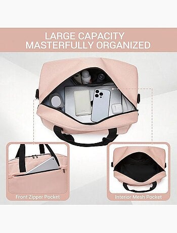 Sac cabine pliable 40x30x20 cm 24 l bandoulière 0,5 kg - kono