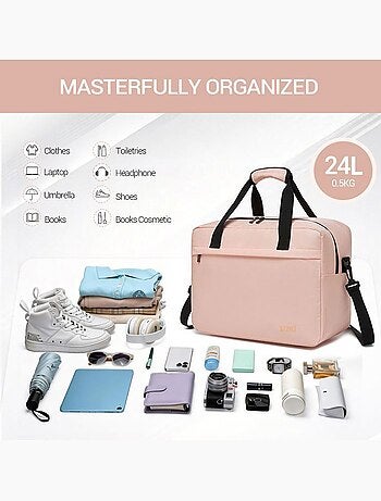 Sac cabine pliable 40x30x20 cm 24 l bandoulière 0,5 kg - kono