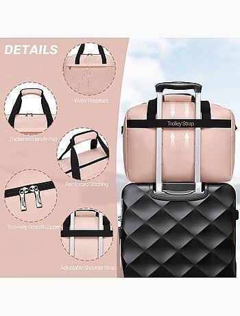 Sac cabine pliable 40x30x20 cm 24 l bandoulière 0,5 kg - kono