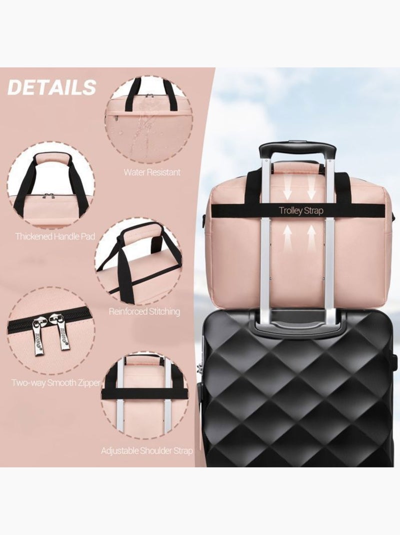 Sac cabine pliable 40x30x20 cm 24 l bandoulière 0,5 kg - kono Rose - Kiabi