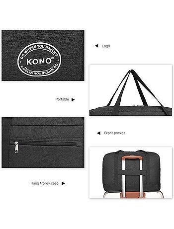 Sac cabine pliable 45x32x14 cm imperméable résistant - kono