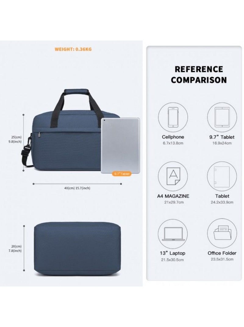 Sac cabine taille s 40x25x20 cm housse imperméable - kono Bleu - Kiabi