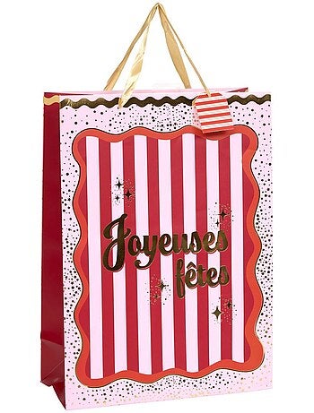 Sac cadeau de noël merveilles grand modèle