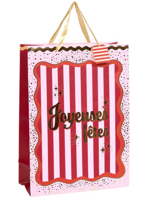 Sac cadeau de noël arty grand modèle - Kiabi Sac cadeau de noël arty grand modèle - Kiabi