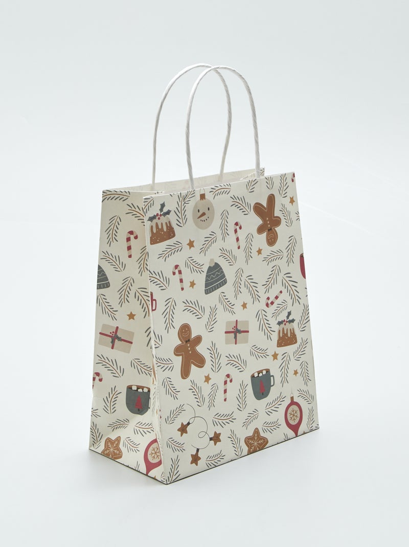 Sac cadeau de Noël Blanc - Kiabi