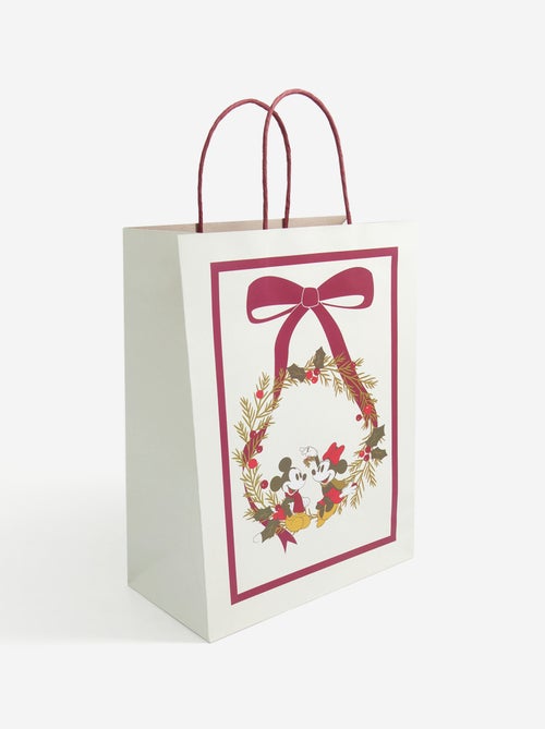 Sac cadeau de Noël en papier 'Disney' 'Mickey et Minnie' - Format L - Kiabi