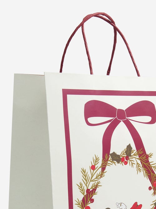 Sac cadeau de Noël en papier 'Disney' 'Mickey et Minnie' - Format L - Kiabi