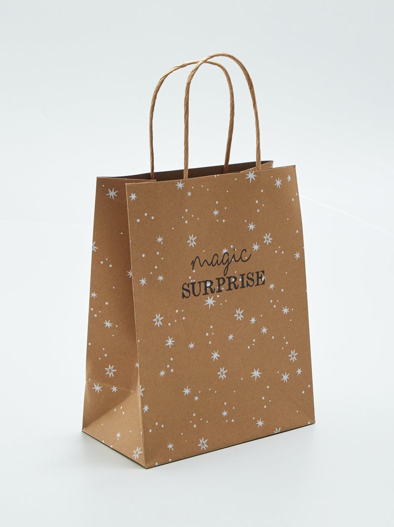 Sac cadeau de Noël Marron - Kiabi
