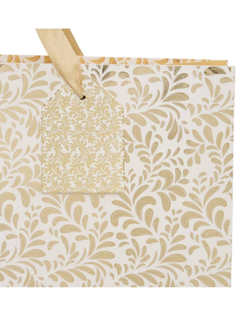 Sac cadeau de noël merveilles grand modèle Doré - Kiabi