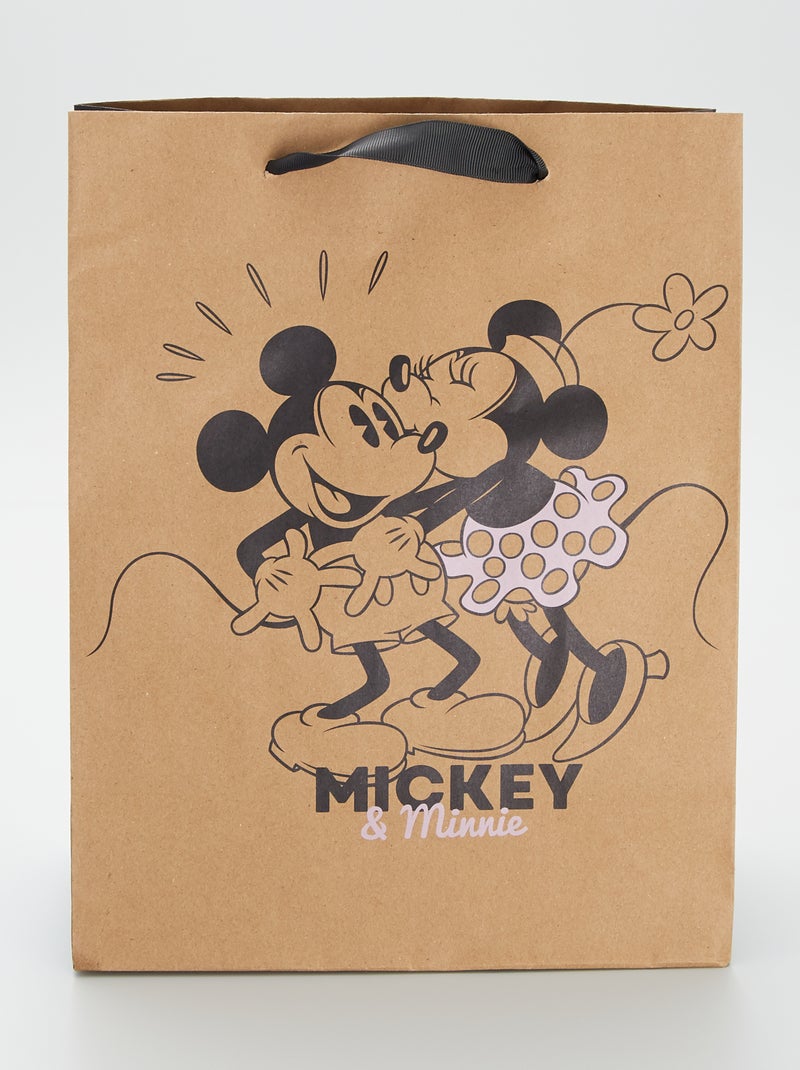 Sac cadeau 'Disney' 'Mickey' marron - Kiabi