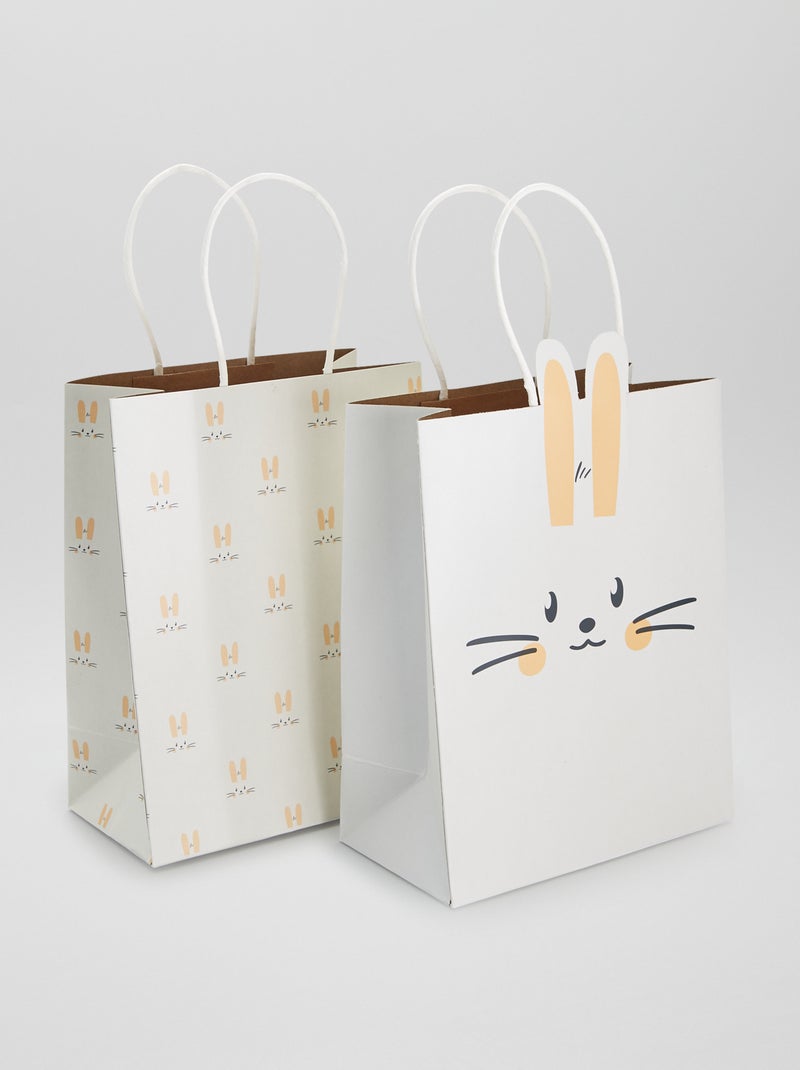 Sac cadeau en papier recyclé Blanc - Kiabi