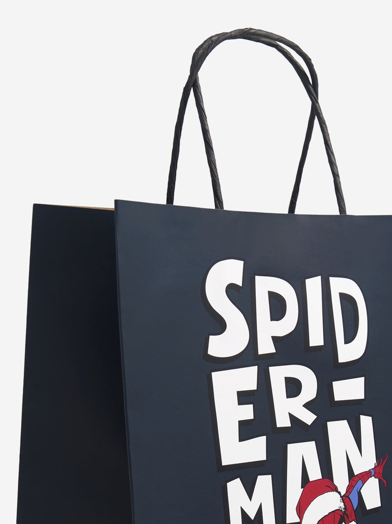 Sac cadeau en papier 'Spider-Man' 'Marvel' - Format L - Noël Bleu - Kiabi