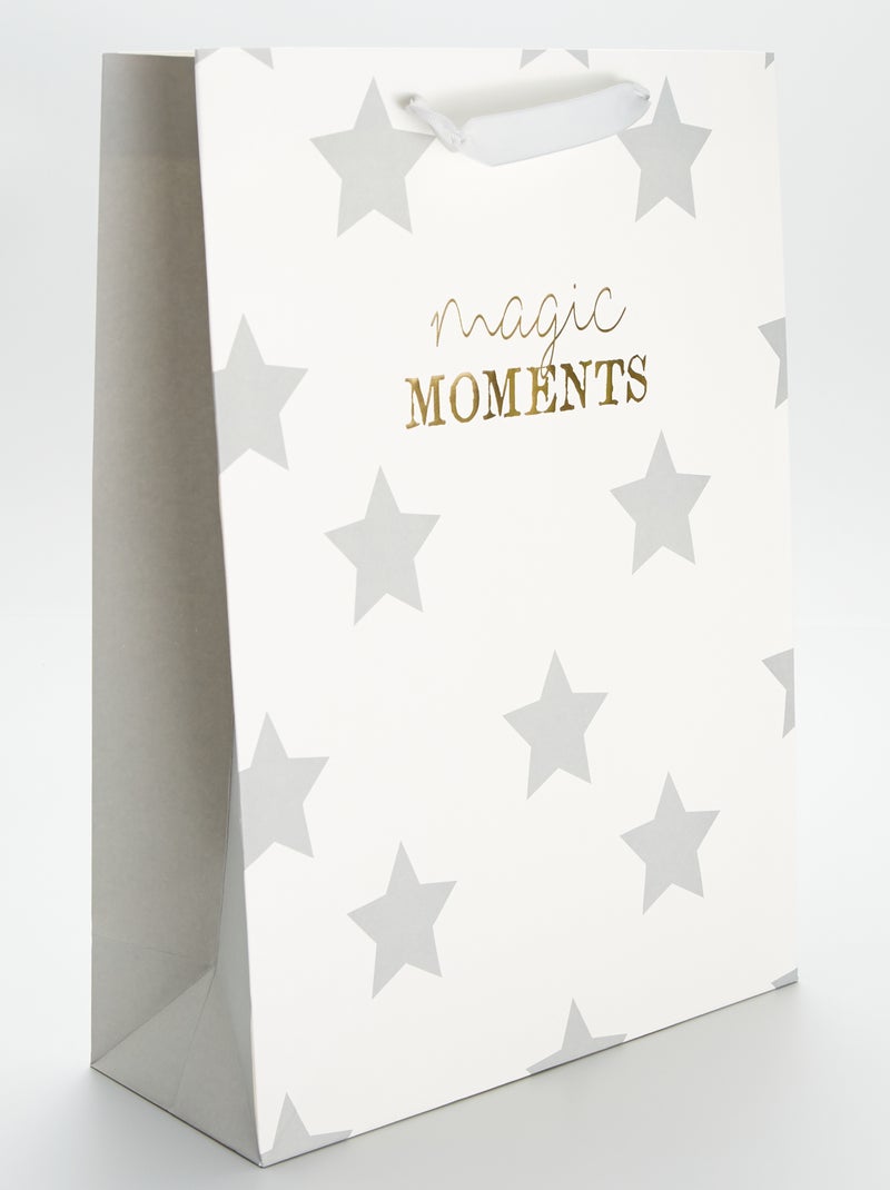 Sac cadeau gris - Kiabi