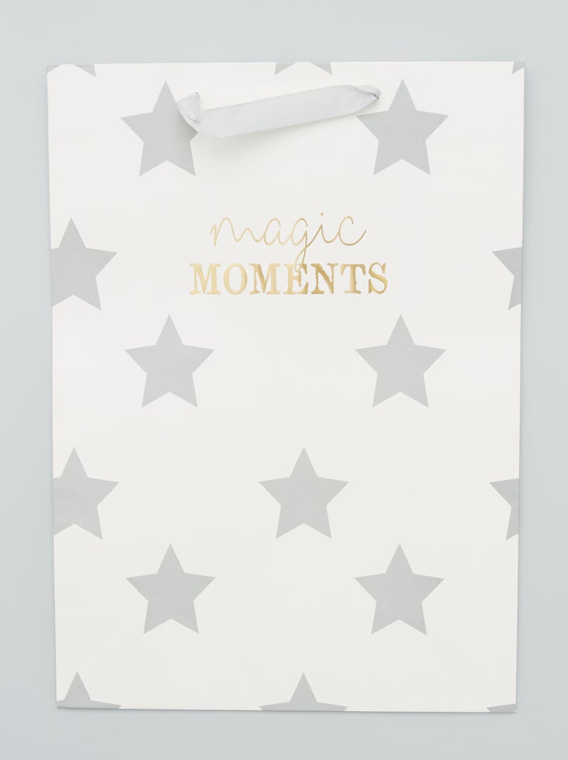 Sac cadeau gris - Kiabi