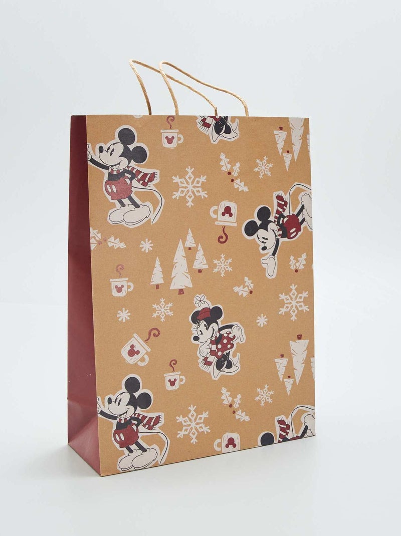 Sac cadeau 'Mickey & Minnie' Marron - Kiabi