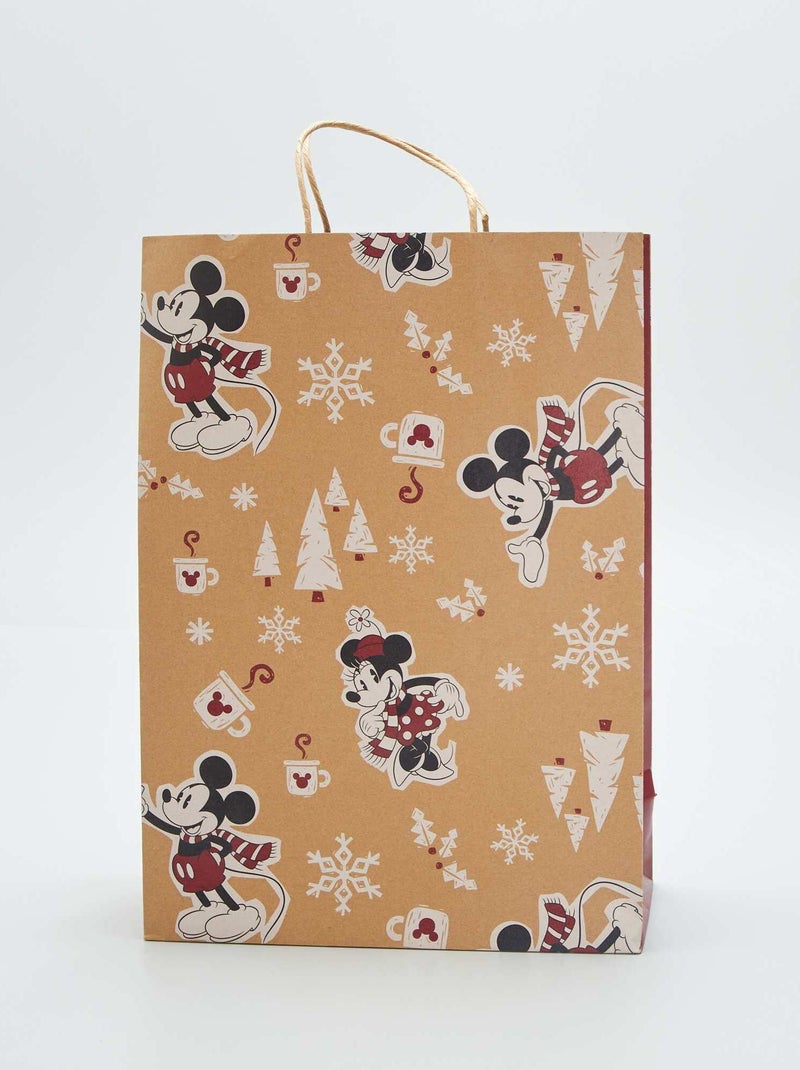 Sac cadeau 'Mickey & Minnie' Marron - Kiabi
