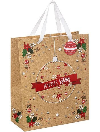 Sac cadeau moyenne taille kraft