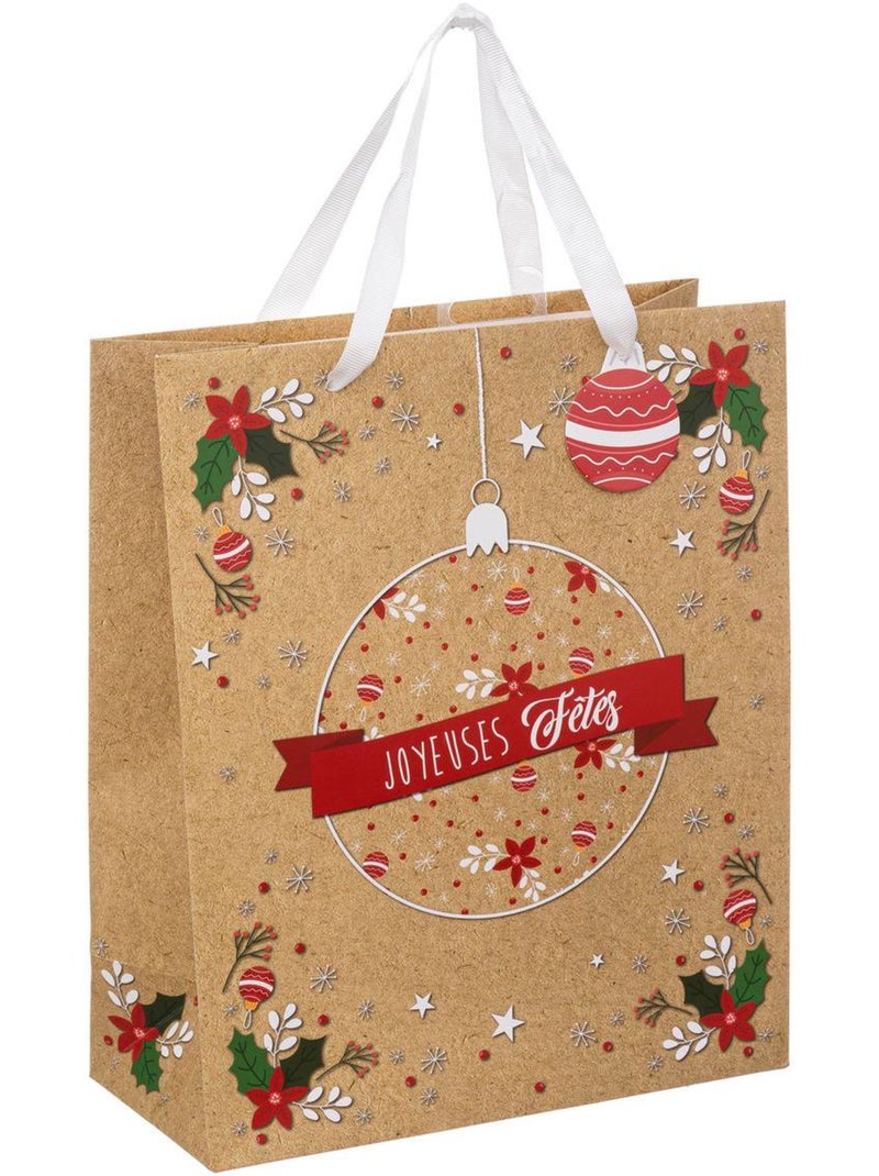 Sac cadeau moyenne taille kraft Multicolore - Kiabi