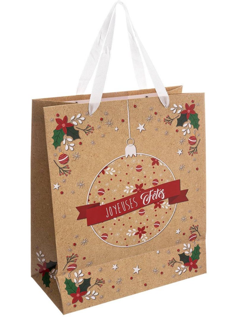 Sac cadeau moyenne taille kraft Multicolore - Kiabi